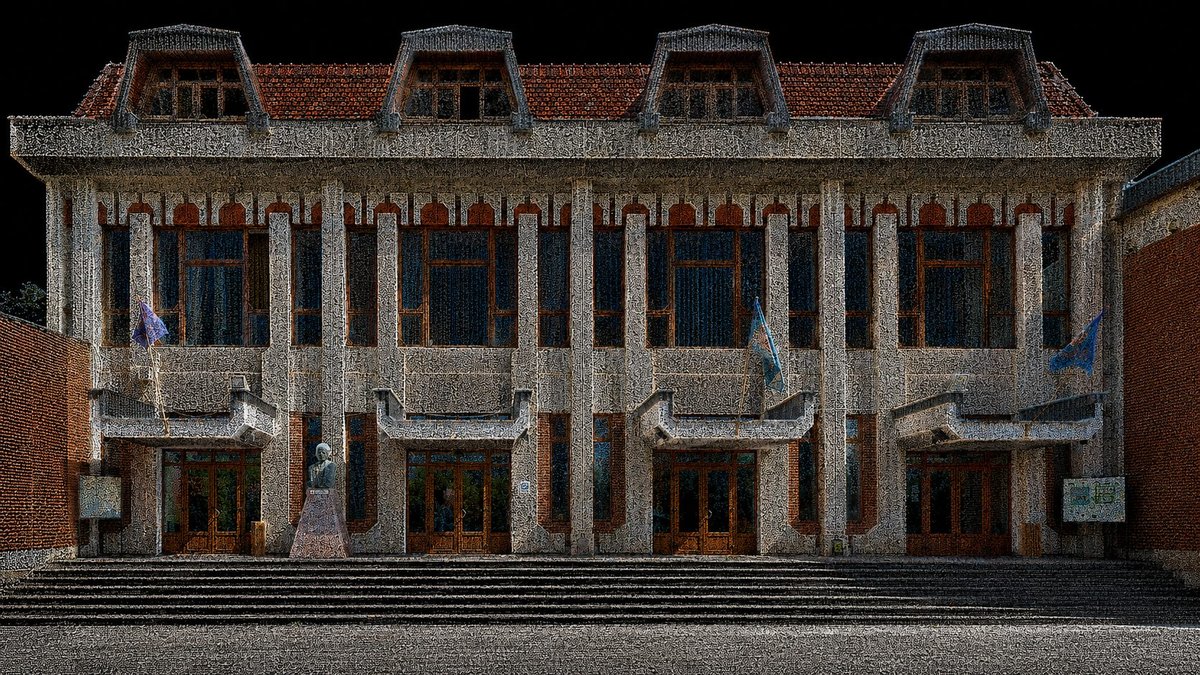 Norul de puncte 3D al fațadei, obținut prin scanare LiDAR de ELY BASS